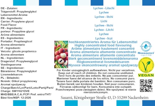 Arôme litchi Sasami flacon 100ml pour rafraîchir vos boissons et vape - 4