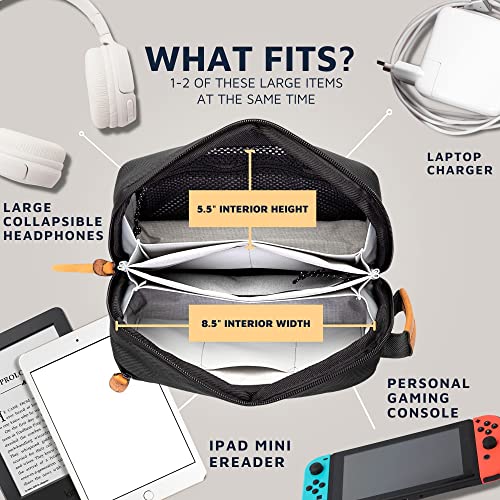 Tech Bag and Electronics Organizer Bag for Travel (Black) - Image 4