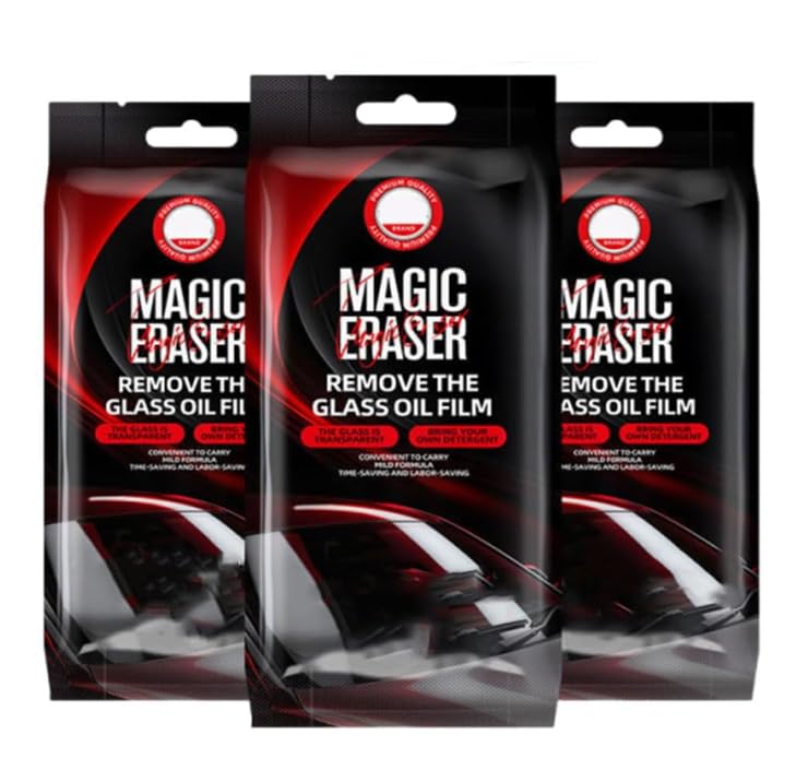Esponja mágica para limpiar láminas de cristales de coche, esponjas que no rayan, elimina el vaho para una conducción con visión clara, removedor de película de aceite y lluvia para parabrisas (3)