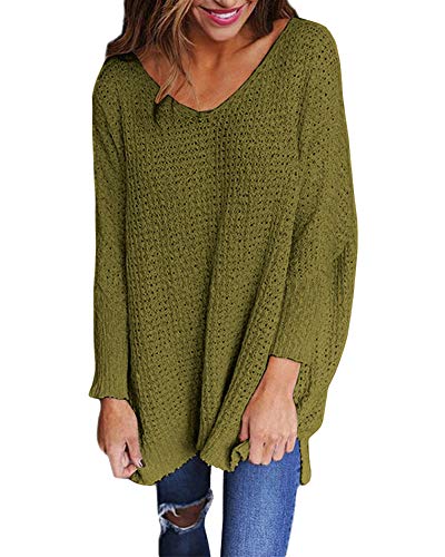 Donna V Scollo Maglie a Manica Eleganti Pullover