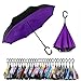 Spar. Saa Double Layer Inverted Umbrella with C-Shaped Handle, Anti-UV Waterproof Windproof Straight Umbrella for Car Rain Outdoor Use