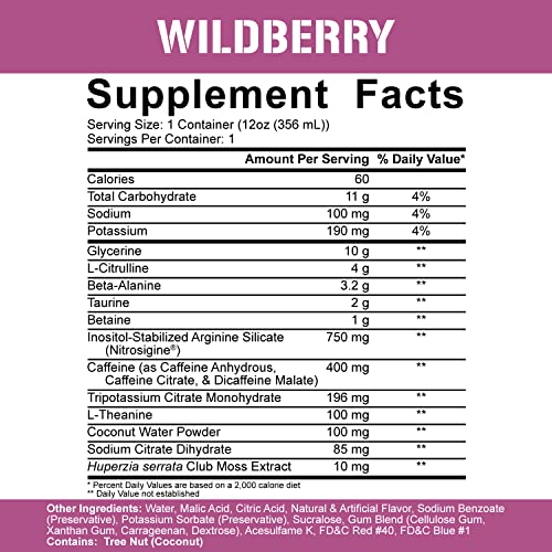 5% Nutrition Kill It Ready-To-Drink High Stim Pre Workout | 400Mg Caffeine Energy Drink | Extreme Pump, Endurance, Focus & Hydration | Citrulline, Beta Alanine, Taurine | 12 Oz Bottle (Wild Berry) #TOP1