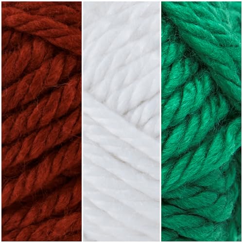 Image of Lion Brand Yarn, Hometown Super Bulky Yarn, Classic Christmas Pack, 12 Skeins