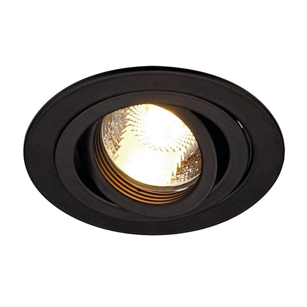 SLV recessed Ceiling Light New TRIA 1 / spot, floodlight, Ceiling Spotlight, Ceiling Light, Built-in LED Light, Internal Lighting / GU10 50W Black