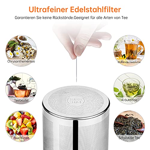 Teekanne Glas, 1200ML Teekanne mit Siebeinsatz, Borosilikatglas Teeservice, Glasteekanne, Teekanne Glas mit Siebeinsatz… - Image 5