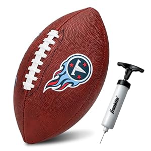 Franklin Sports NFL Tennessee Titans Football – Youth Junior Size Football for Kids – Official NFL Team Logo + Colors Youth Football – Kids NFL Fan Shop Football