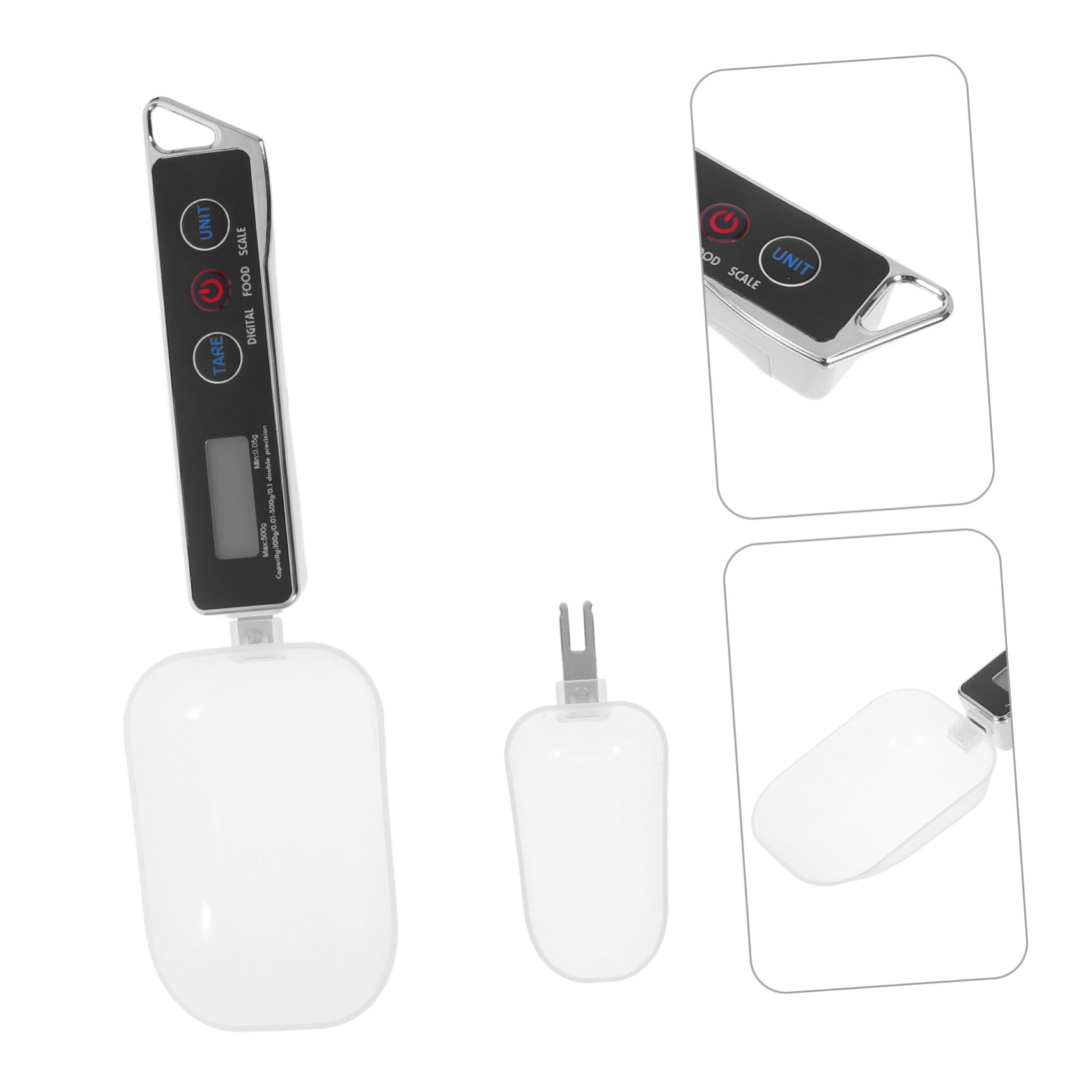 PRETYZOOM 3 Juegos de cocina electrónica cuchara electrónica báscula medidora de alimentos el plástico