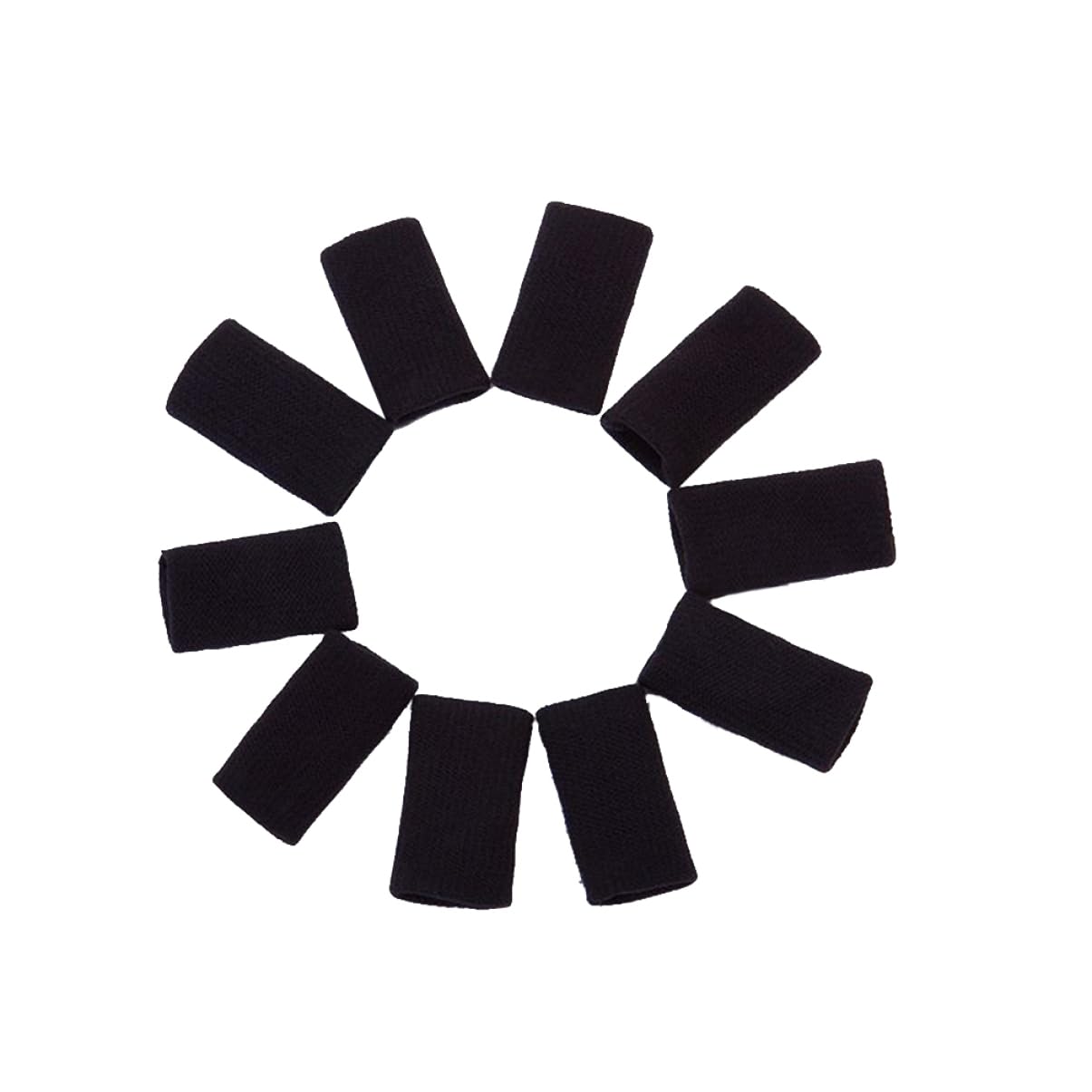 Didiseaon 10pcs Nylon Spandex Basketball Finger Sleeves Thumb Braces Elastic Compression Sports Knuckle Guards