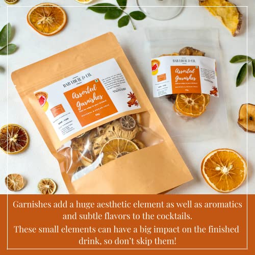 Image of Bab Louie & Co. Assorted Dehydrated Fruits Garnishes For Cocktail, Mocktail, Detox Water, Green Tea, Snacks | Air Dried | Gluten Free | No Sugar | 100% Natural | Zero Preservatives | 50 Gm (Pack Of 2)