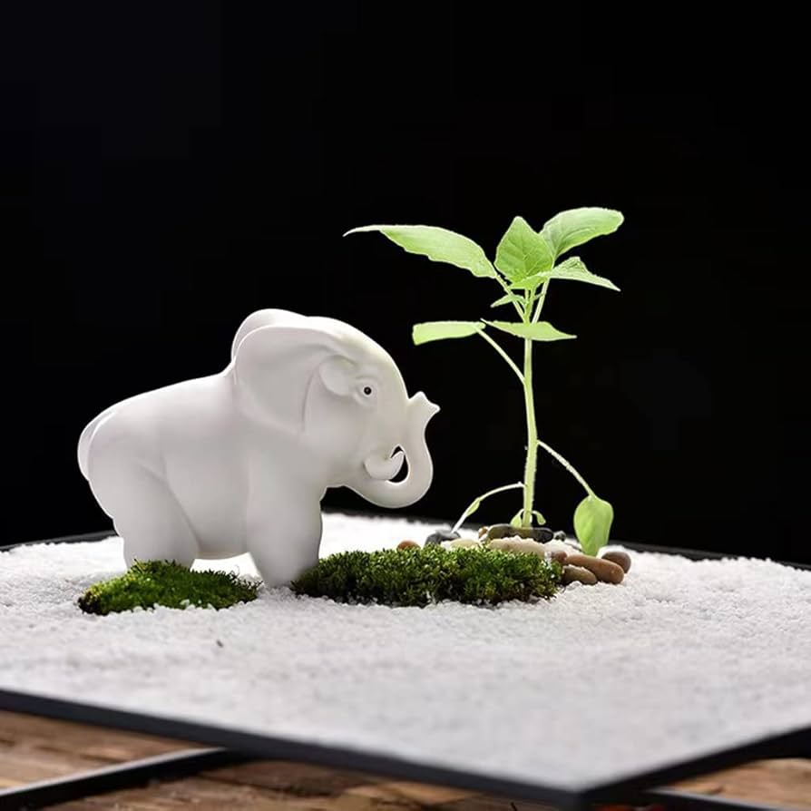 Amazon.co.jp: はくしょう 白象 置物 オブジェ 動物 インテリア