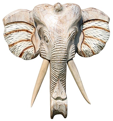 Bella 40 cm parete maschera elefante legno Bali maske48. 40hell