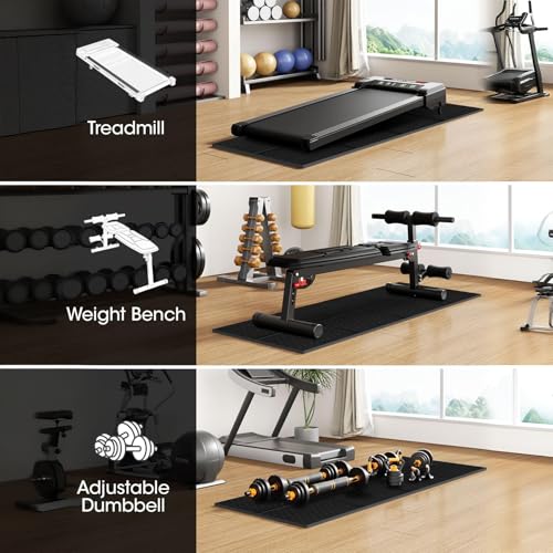 Image of Stepwaver Walking Pad Mat for Carpet, Treamill Mat for Hardwood Floors, High Density, 0.2 inch Thickness, Folable, Floor Protection Mats for Bike, Elliptical, Treadmill