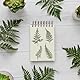 GLOBLELAND 8.7X7 Farnblatt Cling Stamps Pflanze Haftstempel Frühling EVA Gummi Stempel Für Die Kartengestaltung Fotoalbum Papierbasteldekor DIY Scrapbooking