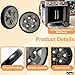 67445 Grill Wheels for Weber Genesis II Parts and Genesis II LX 300 200 400 600 Series, 8 inch Plastic Wheels for Webers, 2 Packs Kits for Weber Grill Replacement