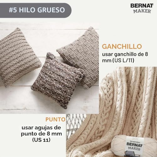 Hilo Bernat Maker Soft crema de 500g ideal para tejer amigurumis 6