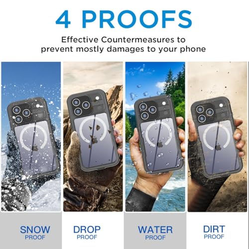 Coque silicone rigide iPhone 17 Pro noire premium étanche et magnétique - 7