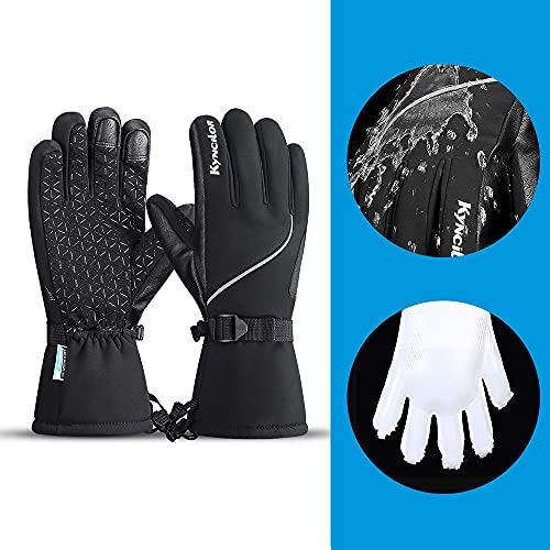 Luvas,KKcare Luvas de esqui de inverno à prova d'água à prova de vento com tela sensível ao toque l