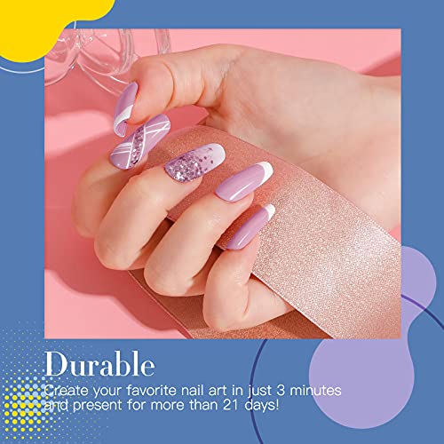 VOXURY Buntes Gel Nagellack Set 6PCS UV LED Shellac Nagellack Set Rosa Grau Violett Blau Gelb UV Nagellack Maniküre Kit… – Bild 4