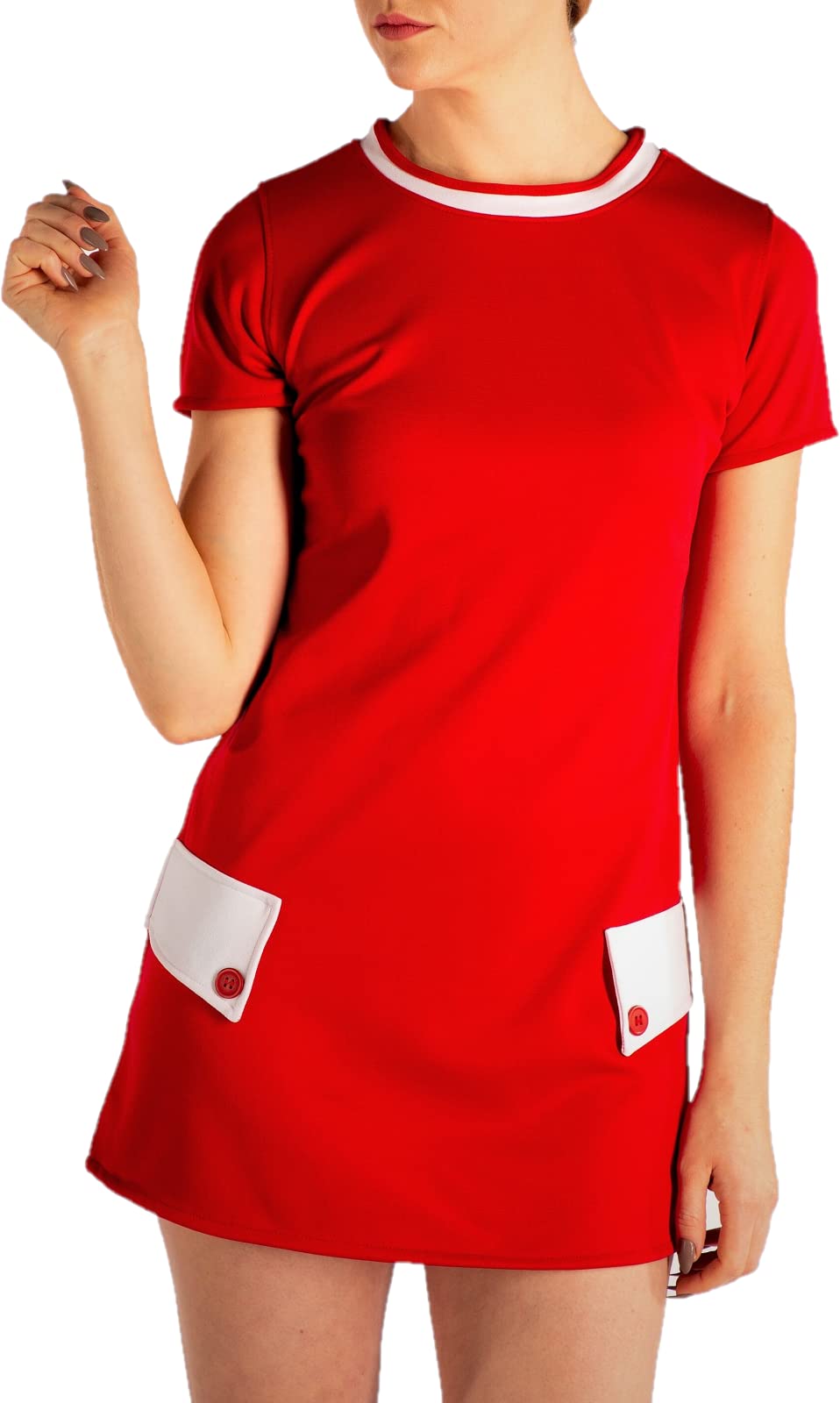 Mazeys Ladies Retro Mod Molly Dress Size 10 Red