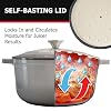 Mueller 6 Quart Enameled Cast Iron Pot Dutch Oven, Heavy-Duty Oven-Safe up to 500° F, & Across All Cooktops, Casserole Dishes for Ovens, Bread Pan with Lid and Knob, Cast Iron Cookware, Grey #3