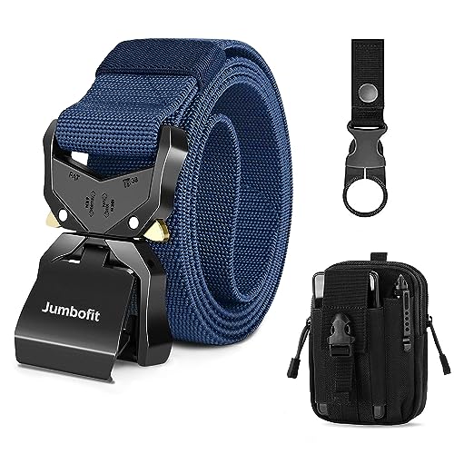 Jumbofit Tactical Belt For Men And Women, Military Work Belt Nylon With Quick-Release Buckle, Gift With Molle Pouch & Clip #TOP25