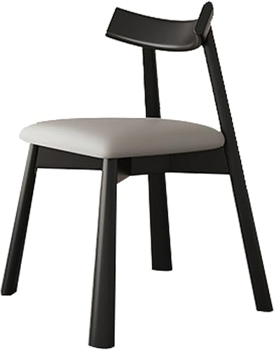 Miniatura 22 de JKGHK Dining Chairs Set, Room Chair for Kitchen with Thick Cushions, Leather Armless Living Room Chair with Curved Backrest and Wooden Legs, for