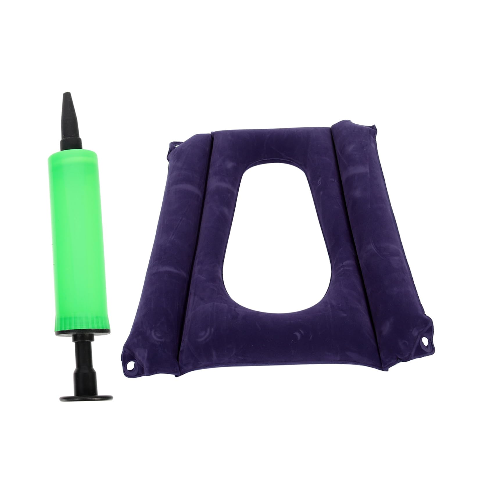 Cojín Antiescaras Inflable Negro de PVC Flocado y PP para Silla