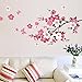WandSticker4U®- adesivi murali FIORE DI CILIEGIO (120x50 cm) I impermeabile piastrelle murales adesivi parete fiore piante rosso ramo albero I Decorazione soggiorno camera letto cucina bagno