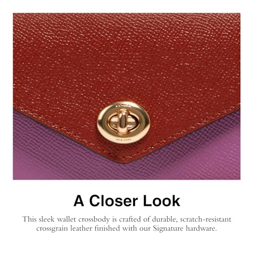 Coach Colorblock Leather Envelope Wallet w Chain and Turnlock4