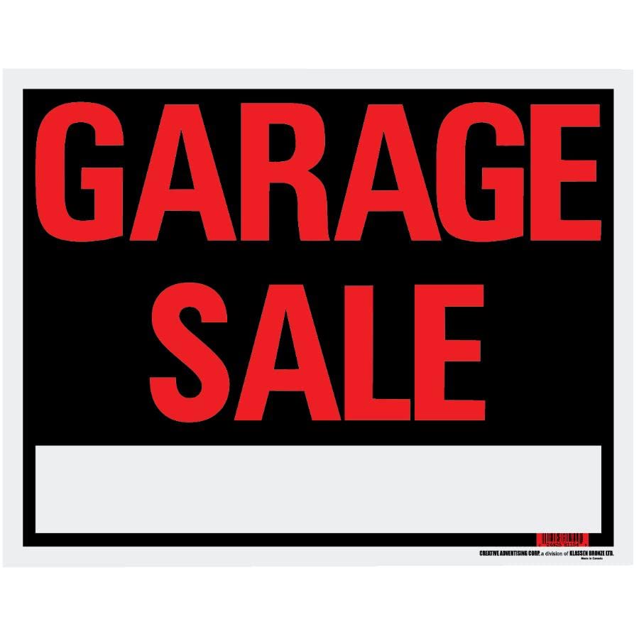 Klassen15" x 19" Garage Sale Sign