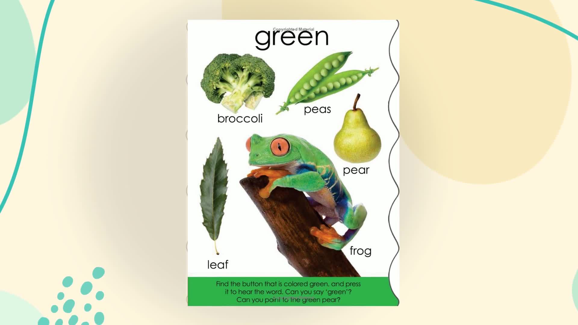 Simple First Words Let's Say Our Colors