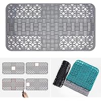 Tappetino Per Lavello In Silicone - Antiscivolo E Resistente Al Calore - 66x35 Cm Nero Per Cucina