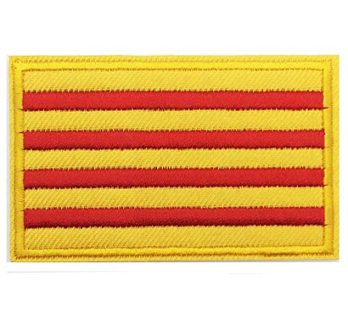 BANDERA DEL PARCHE BORDADO PARA PLANCHAR O COSER (CATALUÑA) (CATALUÑA-1)