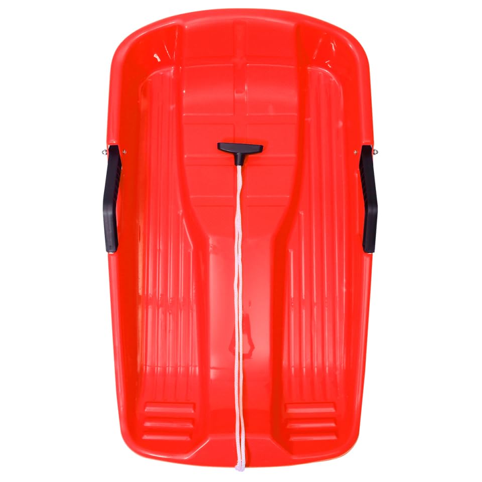 Abaodam Slitta da Neve in Plastica Ispessita 25 Pollici Leggera E Resistente con Impugnatura Antiscivolo per Bambini E Adulti Slittino da Neve Outdoor per E Sabbia
