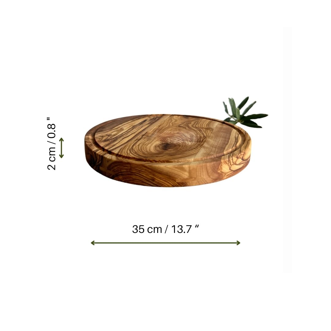 Ronde pizza snijplank-serveerplank van bamboe hout 32 cm - online kopen? | Korting tot 67