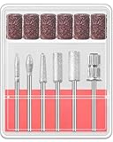6 Pcs Nail Drill Bits Set,3/32'' Professional Nail Bits for Manicure Pedicure