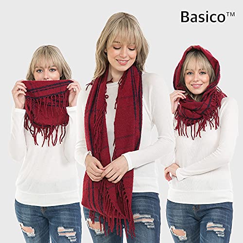 Fall Winter Scarfs for Women Plaid Infinity Scarf for Cold Weather Circle Loop Scarves3
