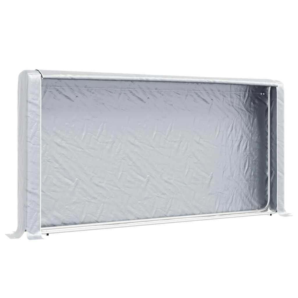 Portalegna con copertura antipioggia, 300 x 25 x 150 cm, in acciaio zincato