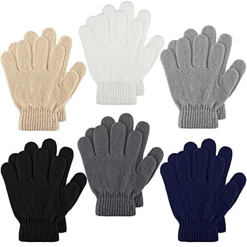 SATINIOR 6 Paar Winter Kinder Handschuhe Kleinkinder Strickhandschuhe Baby...