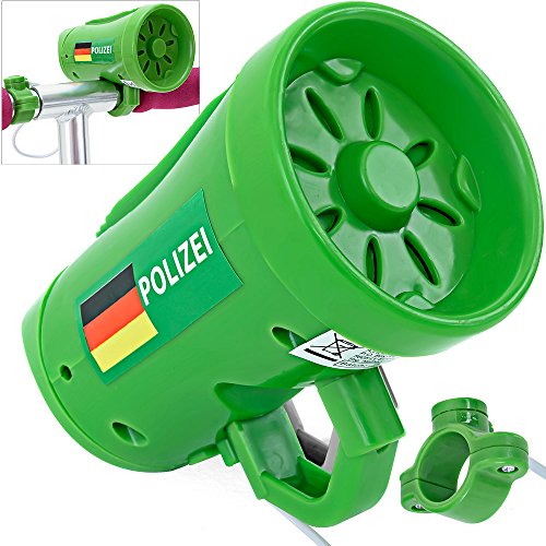 Preisvergleich Produktbild Polizei Fahrrad Sirene 3 Sounds Fahrradsirene Kinder Fahrradhupe Fahrradklingel Karneval Fasching Faschingsumzug Spielzeug