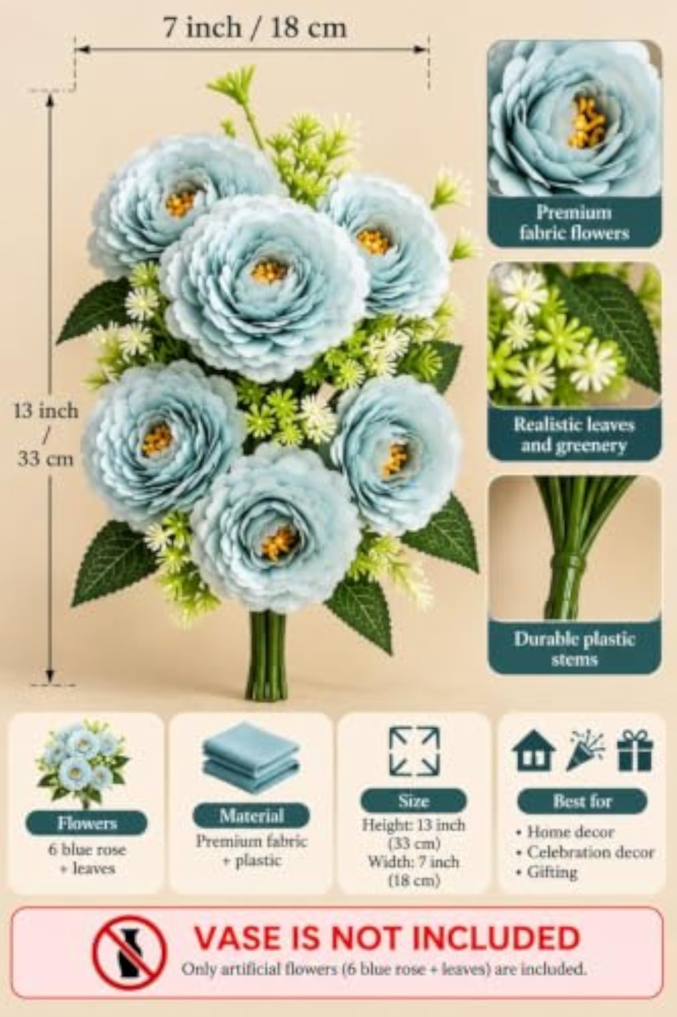 Artificial Flower Bunch for Home Decor