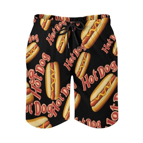 Hot Dog Shop Men's Swim Trunks Quick Dry Board Shorts Hawaiian Beach Shorts With Pocket4