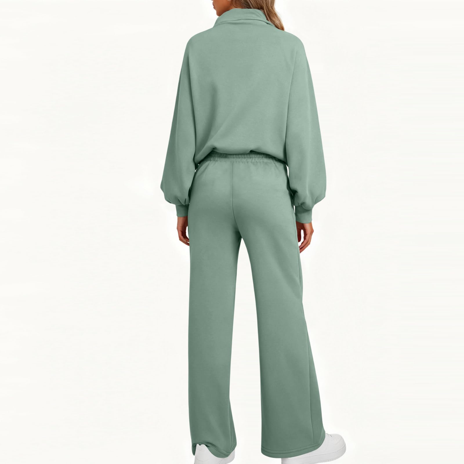 2 Piezas Mujer Sportiva Cintura del Imperio Día Festivo Tops Y Pantalones Manga Larga Estilo Callejero Estirar