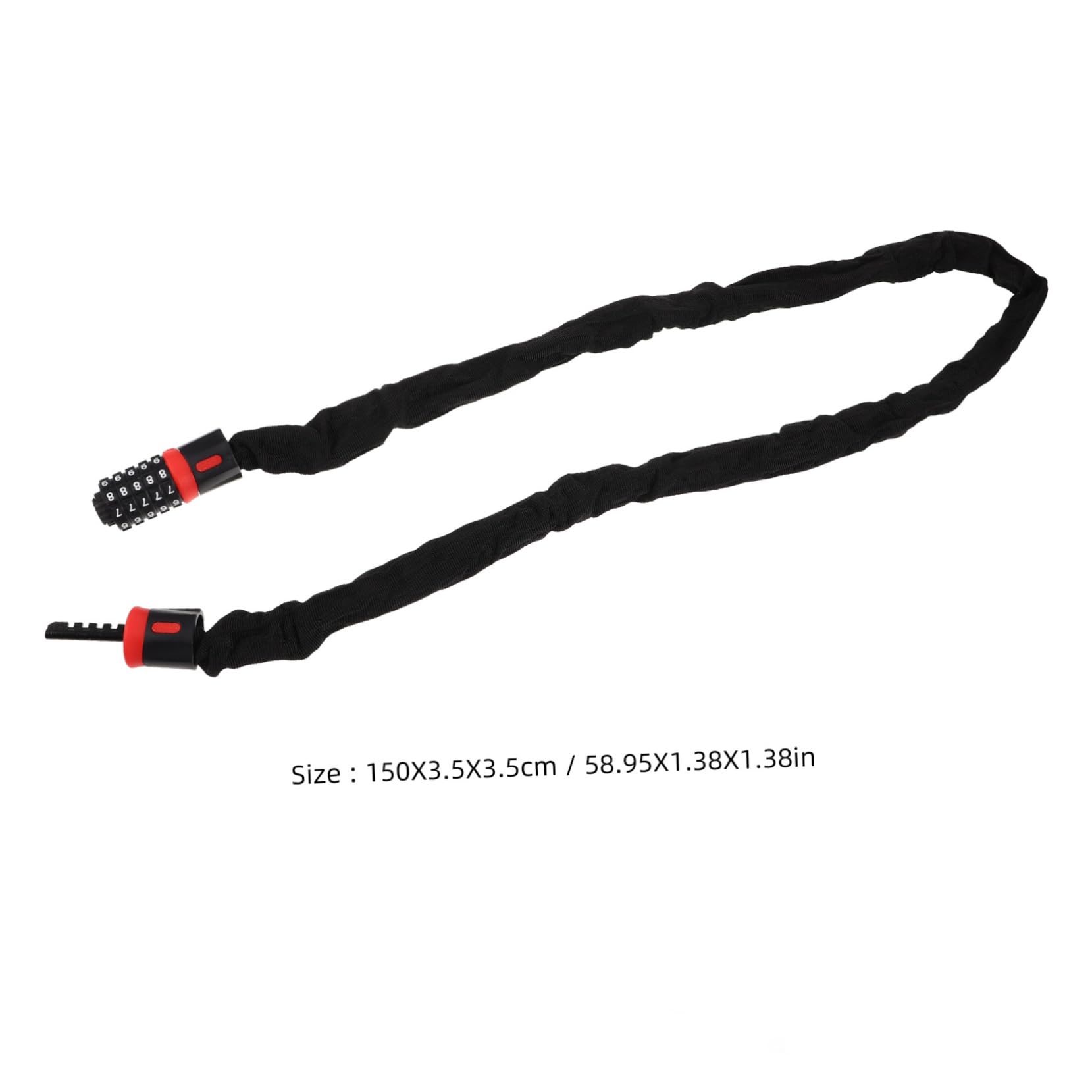 POPETPOP Multifunctional Folding Bike Lock Combination Password Lock Heavy Duty Chain for Bicycles Ebike Accessories