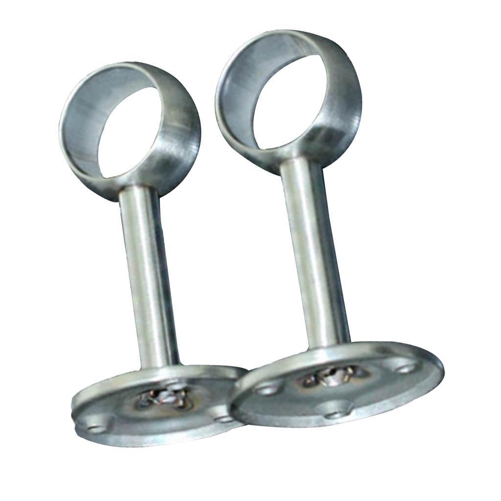 Pixzcsa Efficient Closet Rod Bracket Flange Made With Stainless Steel, 22#