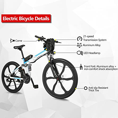 Hiriyt 26'' Electric Mountain Bike with Removable Large Capacity Lithium-Ion Battery (36V 250W), Electric Bike 21 Speed… - Image 6