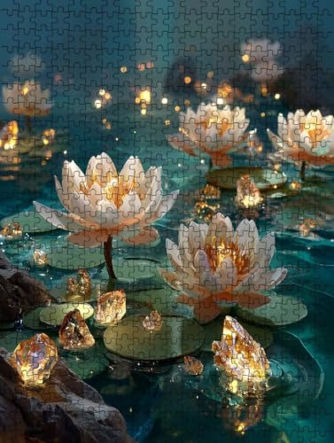Puzzle 2000 piezas rompecabezas adultos desafiante loto de estanque juego educativo familiar