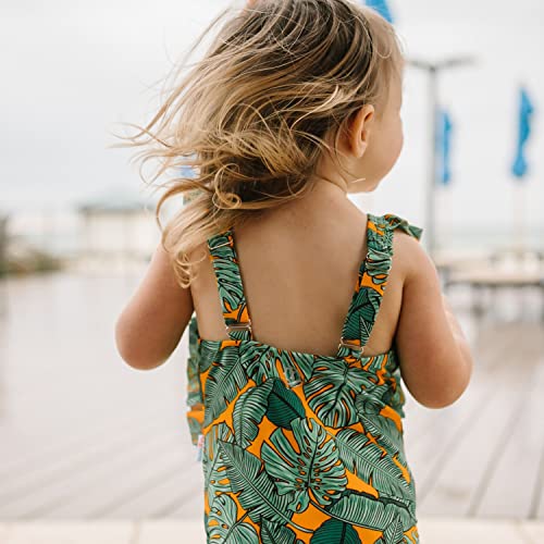 Image of SwimZip Girls' Ruffle One-Piece Swimsuit with UPF 50+ Sun Protection
