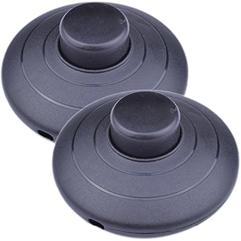 Foot Pedal Push Switch Inline Lamp LED Light On-Off Push Step-on-Button Control Floor Footswitch (2 Pack Switch) Cover
