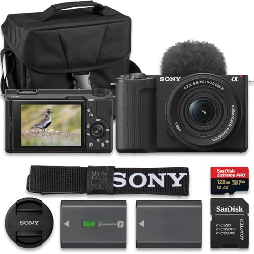 Image of Sony Alpha ZVE10 II - APS-C Interchangeable Lens Mirrorless Content Creators' Camera - Black - with Lens (Value Bundle)